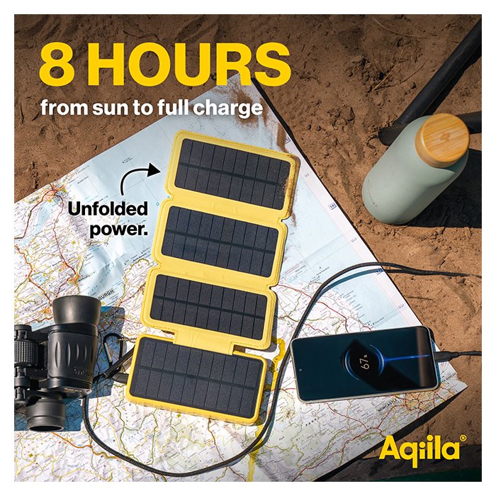 Aqiila PowerBird BS10 | Solcelle Powerbank til eventyr