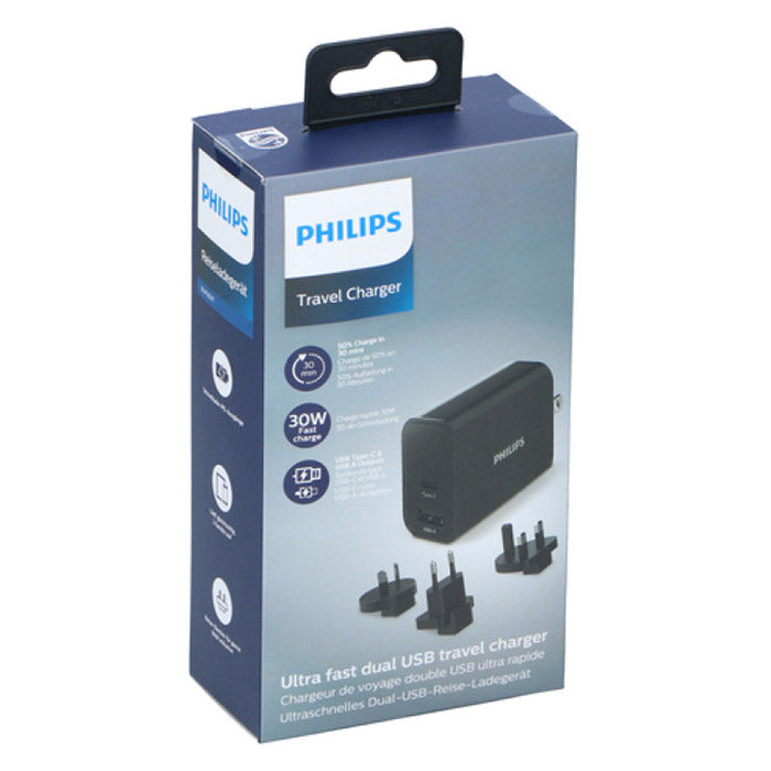 Philips USB-rejselader fast-charge 30W USB-A+C (2)