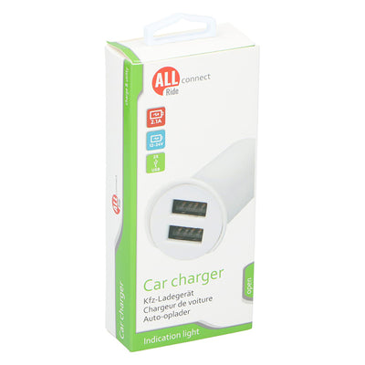 Allride 2 USB udtag til cigarettænder 2,1a, 12-24v (2)