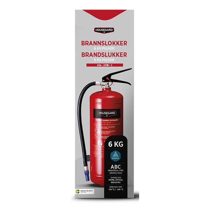 Housegard brandslukker, pulver, 6 kg. (2)