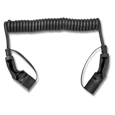Spiral ladekabel til elbil – Type 2, 32A, 3-faset, 5 meter (op til 22 kW)