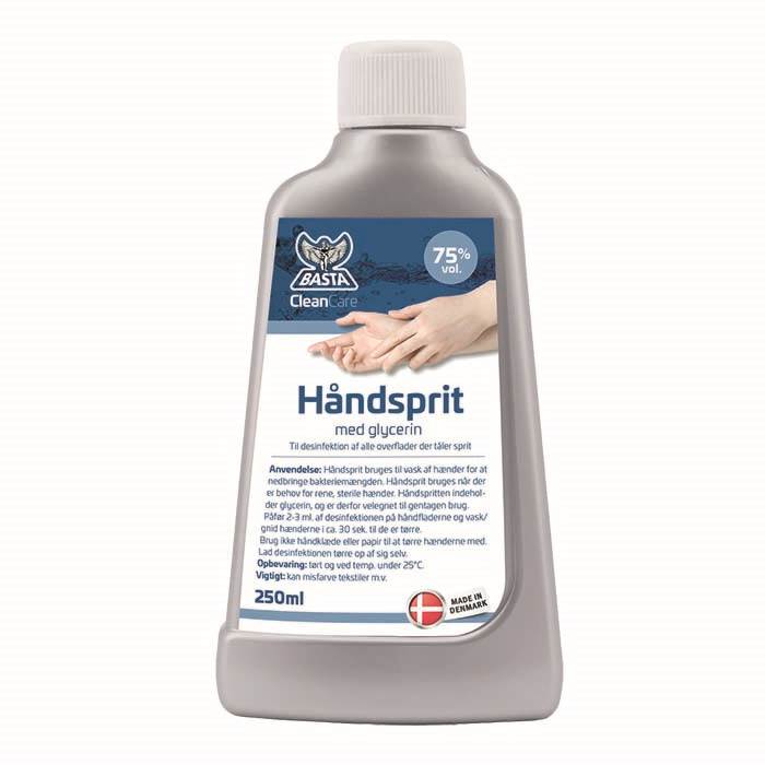 Basta Håndsprit med Glycerin 250ml (75%)