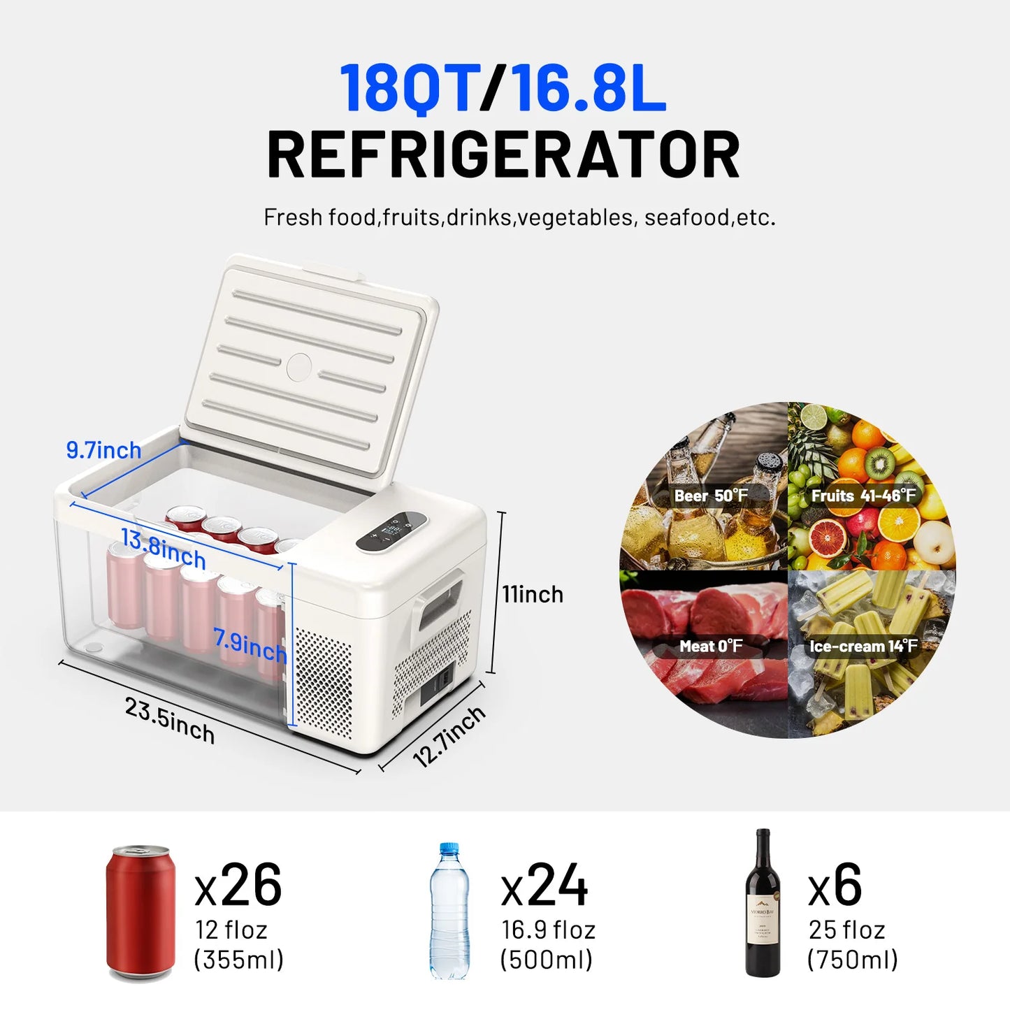 Alpicool S15 kompressor køleboks 16,8 ltr.