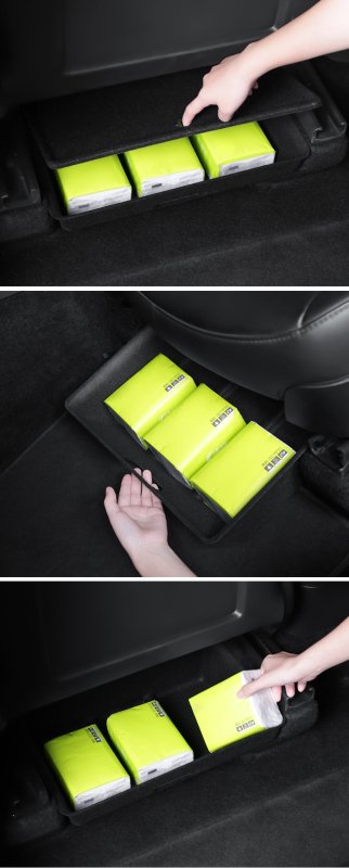 Opbevaringskasse til under sædet til Tesla Model Y - GreenGoing