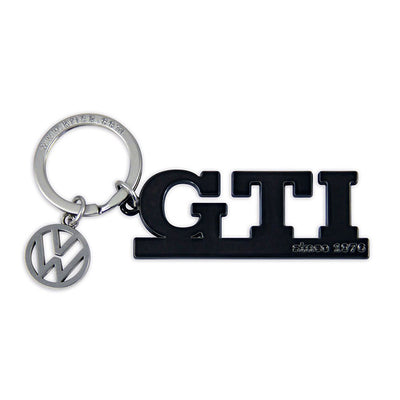 VW GTI nøglering m. logo vedhæng, sort (2)