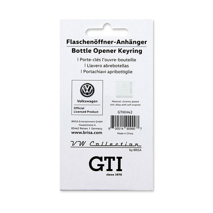 VW GTI nøglering sekskantet m. flaskeåbner, sort (3)