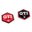 VW GTI gummimagnet, flerfarvet, 2 stk.