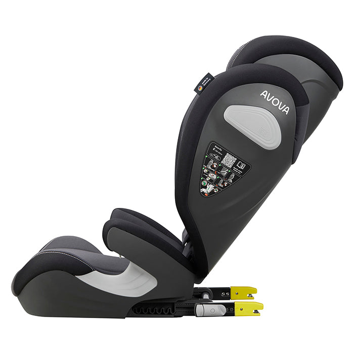 Avova Sora-Fix Autostol R129 100-150cm Grå/sort (7)