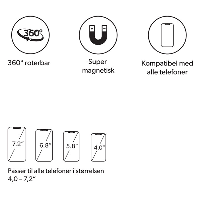 Avant magnetisk mobilholder til luftdyse (7)