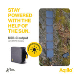 Aqiila SunBird P21 Foldbar Solcelleoplader 20W