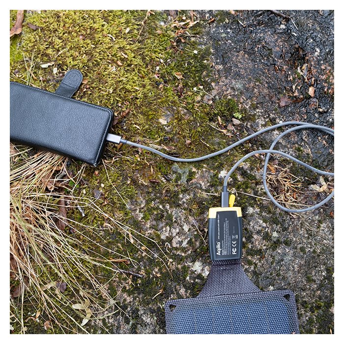 Aqiila SunBird P21 Foldbar Solcelleoplader 20W