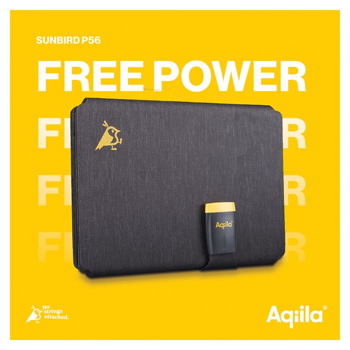 Aqiila SunBird P56 Foldbar Solcelleoplader 45W