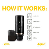 Aqiila Coffeebird Bærbar Espressomaskine (Kapsler/Kaffe)
