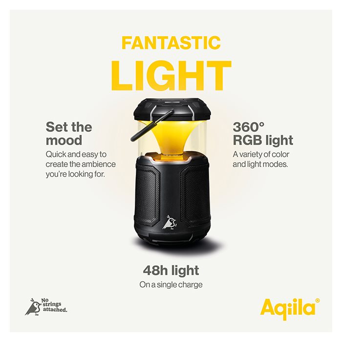 Aqiila Soundbird B10 | 3-i-1 Lampe, Højttaler &amp; Powerbank