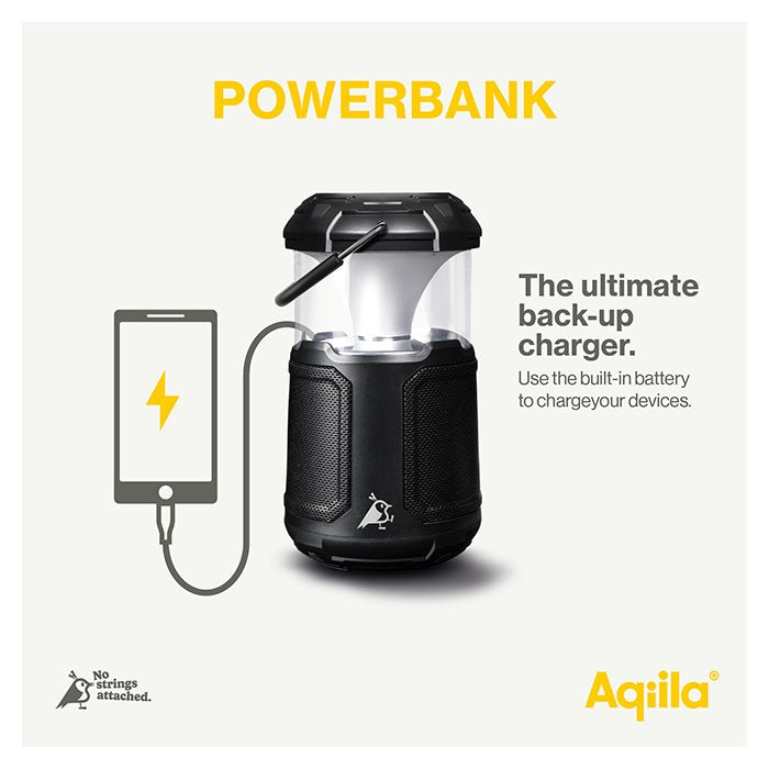Aqiila Soundbird B10 | 3-i-1 Lampe, Højttaler &amp; Powerbank