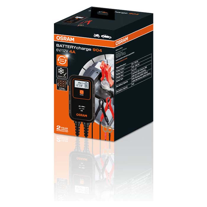 Osram Batterilader 4A, 1,5m kabel (8)