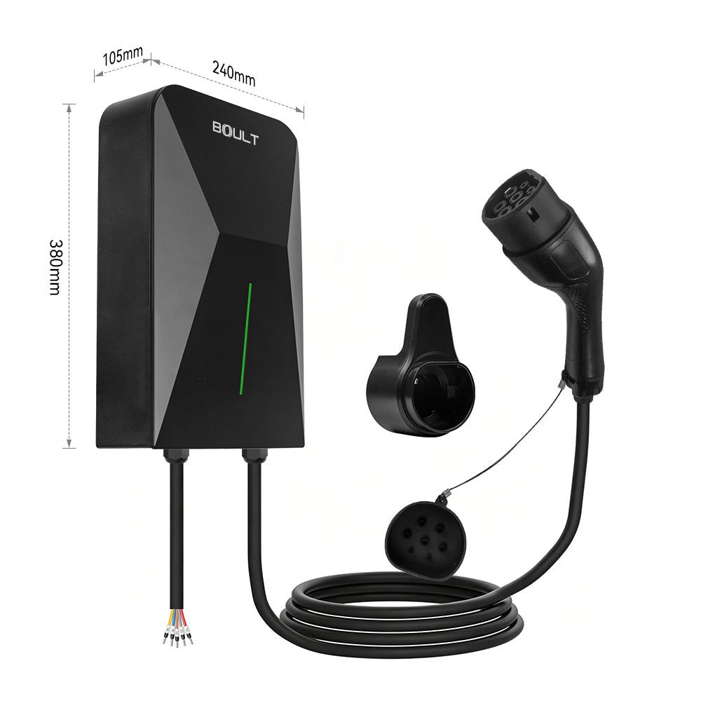 Ladeboks elbil 11kW/16A 3-faset – Boult WP09 med 5 meter kabel