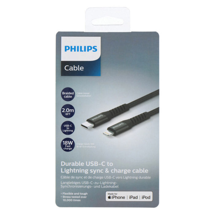 Philips USB kabel til Apple 2m USB-C til Lightning (2)
