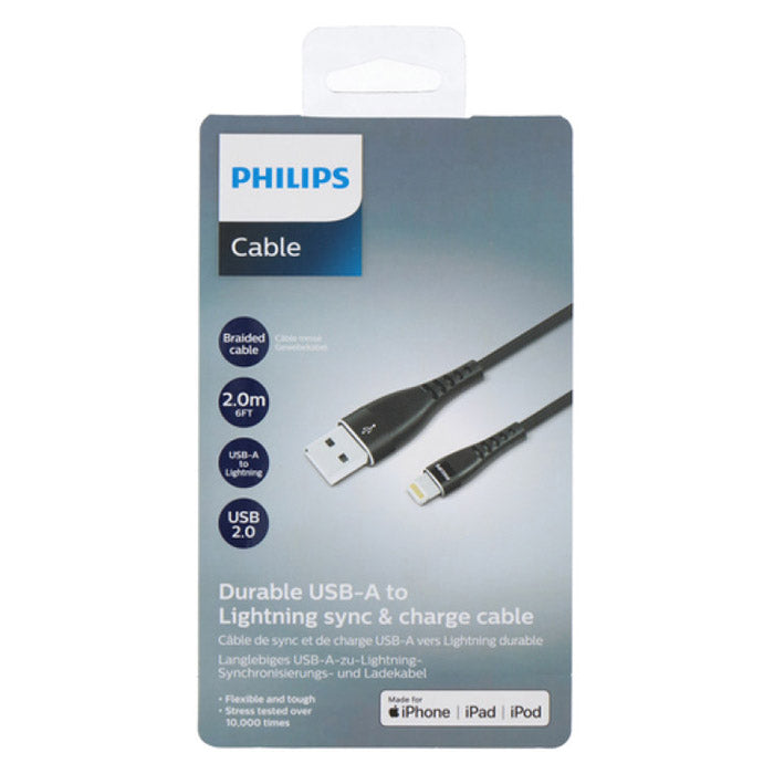 Philips USB kabel 2 meter USB-A til Lightning (6)