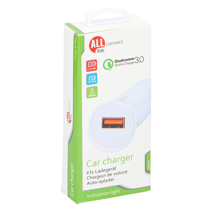 Allride USB udtag til cigarettænder - fast charge (2)