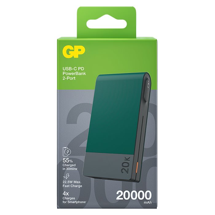 GP M2 Powerbank 20000 mAh | Hurtig &amp; Pålidelig