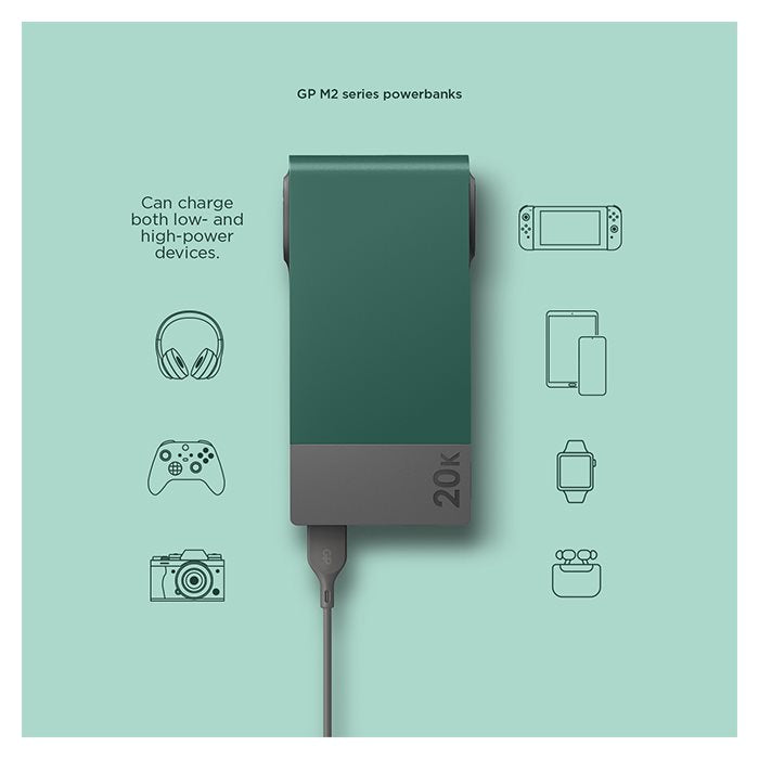 GP M2 Powerbank 20000 mAh | Hurtig &amp; Pålidelig
