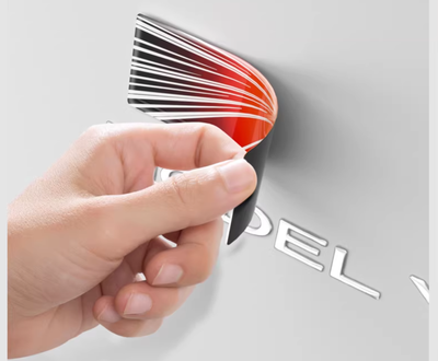 Time Tunnel Bagklap Emblem – Tesla (Selvklæbende Badge)