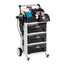Polishing trolley with 3 drawes and (3)