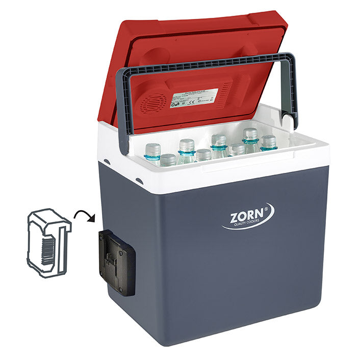 ZORN 26L elektrisk køleboks 12/230V + Akku 18V tilslut (5)