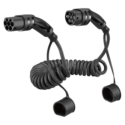 Spiral ladekabel til elbil, Type 2, 3-faset - GreenGoing