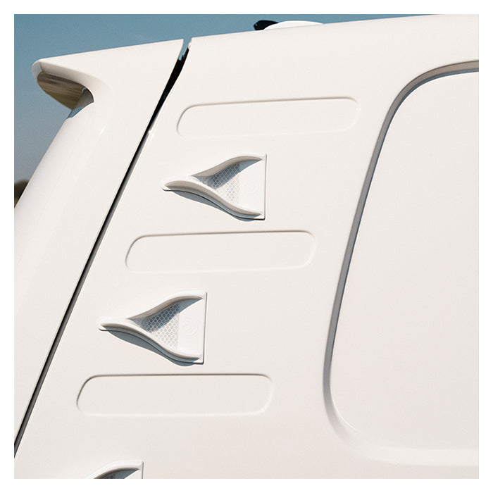 V Spoilers Kit til Personbil 10 stk. Sort/Hvid