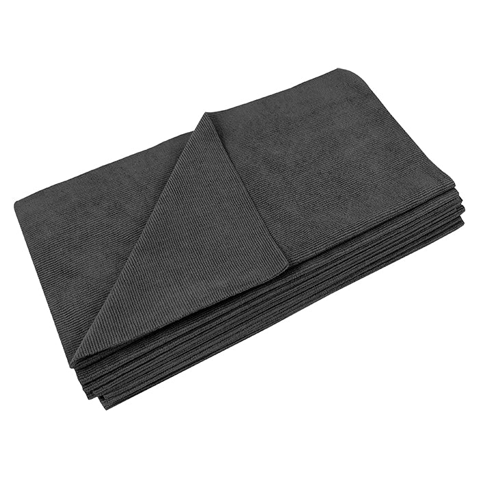 Mikrofiberklud, 40x40cm, 330gsm, 10 stk Sort (2)