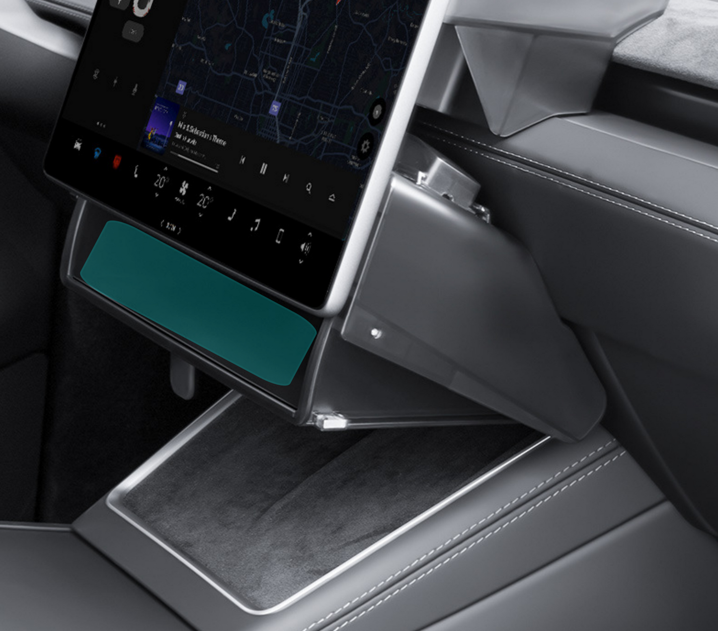Opbevaringsbakke under skærmen – Tesla Model 3 Highland & Model Y Juniper