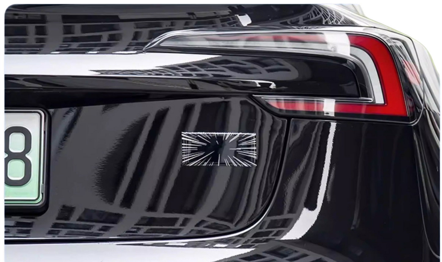 Time Tunnel Bagklap Emblem – Tesla (Selvklæbende Badge)