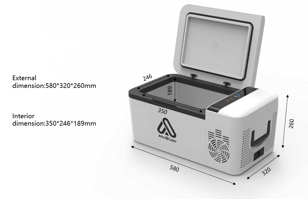 Alto Cooler CF15e Kompressor Køleboks Hvid - 15 liter