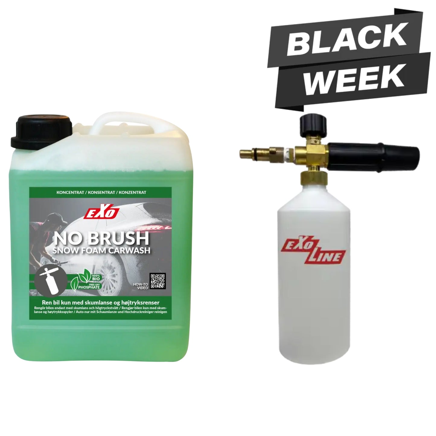 EXO Skumvask-Pakke – Skumlanse 1L + Børstefri Bilvask 2,5L