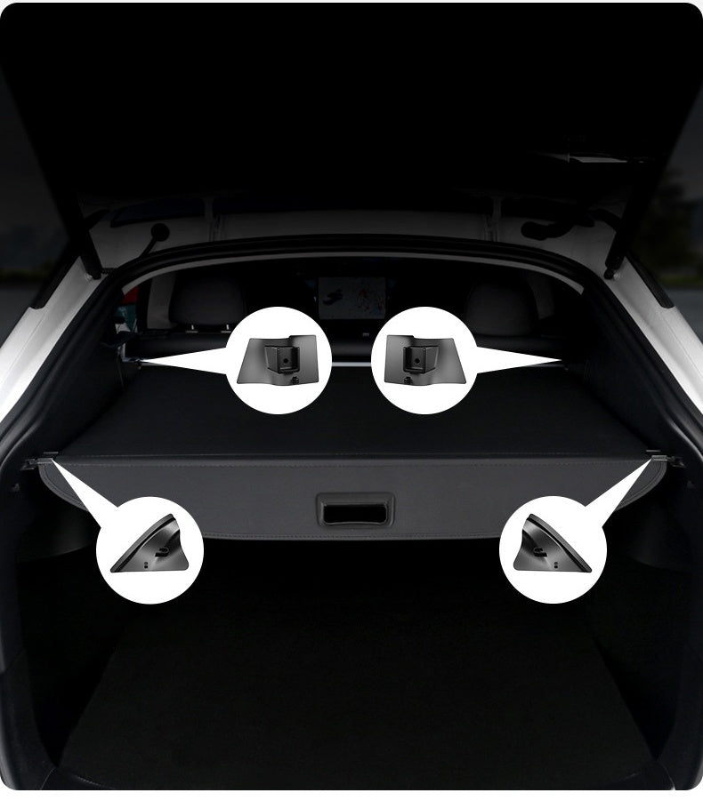 Premium Hattehylde til Tesla Model Y Juniper (2025+) – Bagagerums Cover