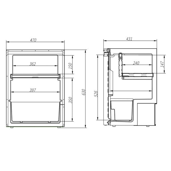 Alpicool CR65xS 2-zone kompressor køler (58,7L)