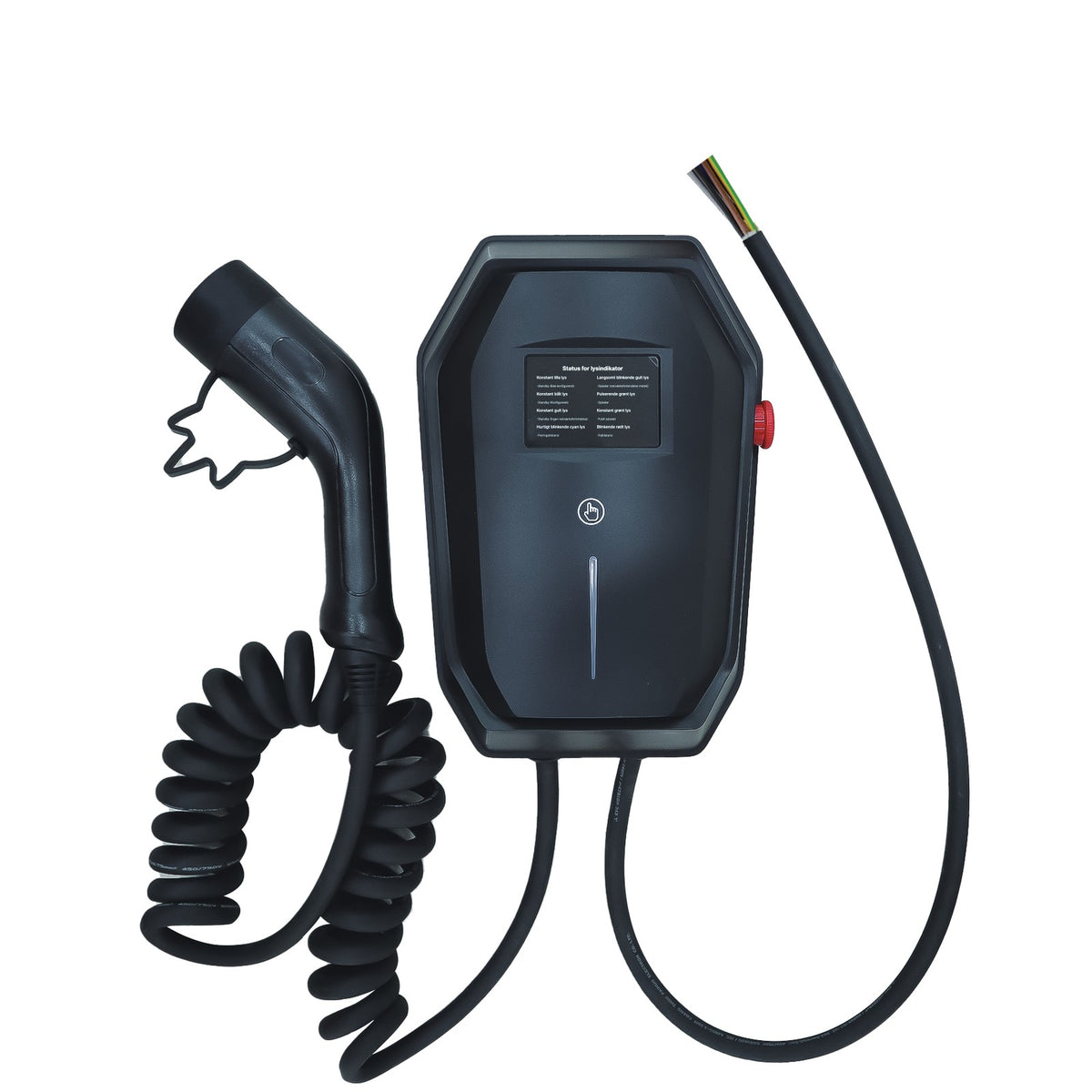 Chargr ladeboks til elbil 11 kW med 5 meter spiralkabel og Type 2-stik