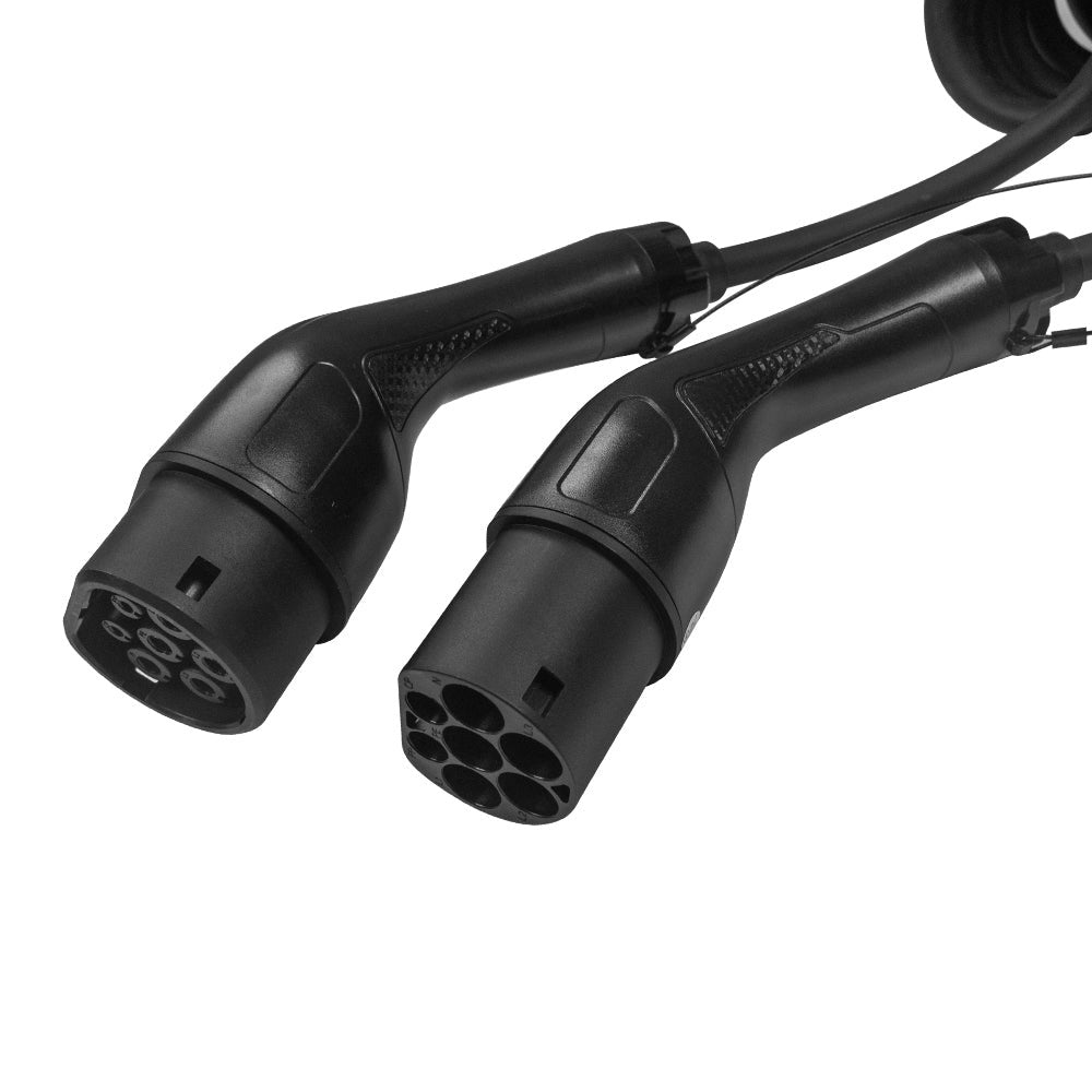 Chargr spiral-ladekabel - nærbillede af Type 2-stikkene