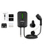 Chargr WP18 pakkens indhold: ladeboks, Type 2-kabel, holder, RFID-kort og manual