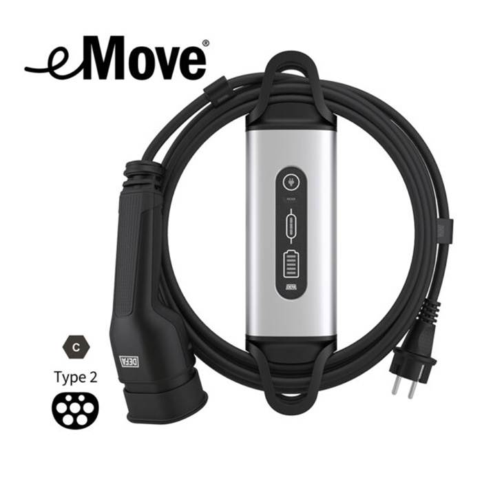 DEFA eMove 6A transportabel lader til 230V, 6m kabel - GreenGoing