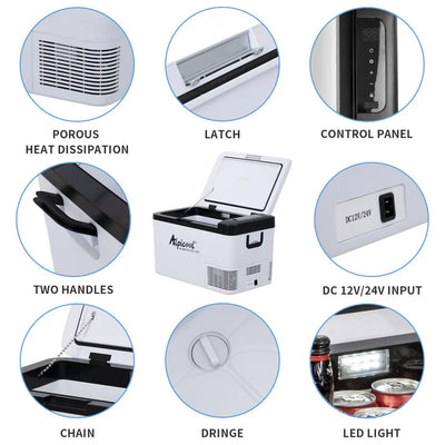 Alpicool K25 hvid kompressor køleboks (26L)