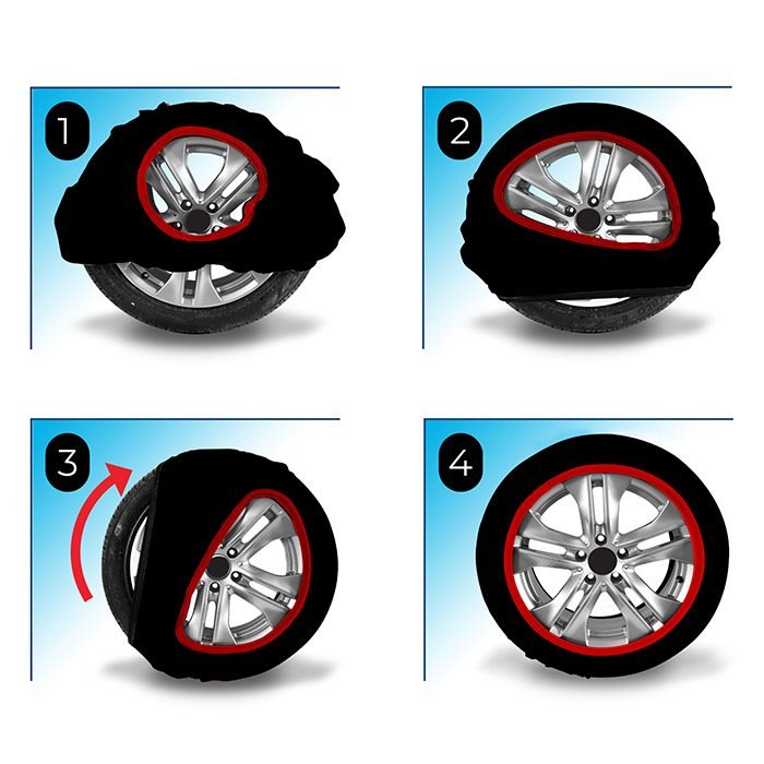 Maranello Super X Ultra stærke Snesokker str. XL (Tesla Y, Skoda Enyaq, VW ID.3/ID.4/ID.5 AUDI, Q4 Etron, Polestar 2, Volvo EX30, Cupra Born mm) - GreenGoing