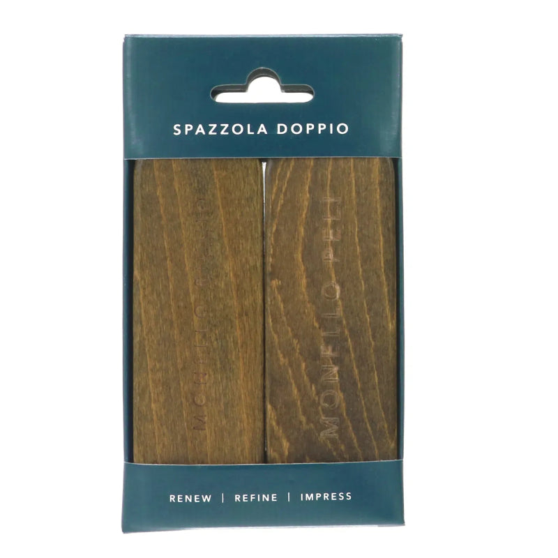 Monello Spazzola Doppio – Premium dobbeltbørstesæt (hestehår & nylon) - GreenGoing