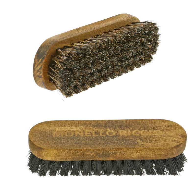 Monello Spazzola Doppio – Premium dobbeltbørstesæt (hestehår & nylon) - GreenGoing