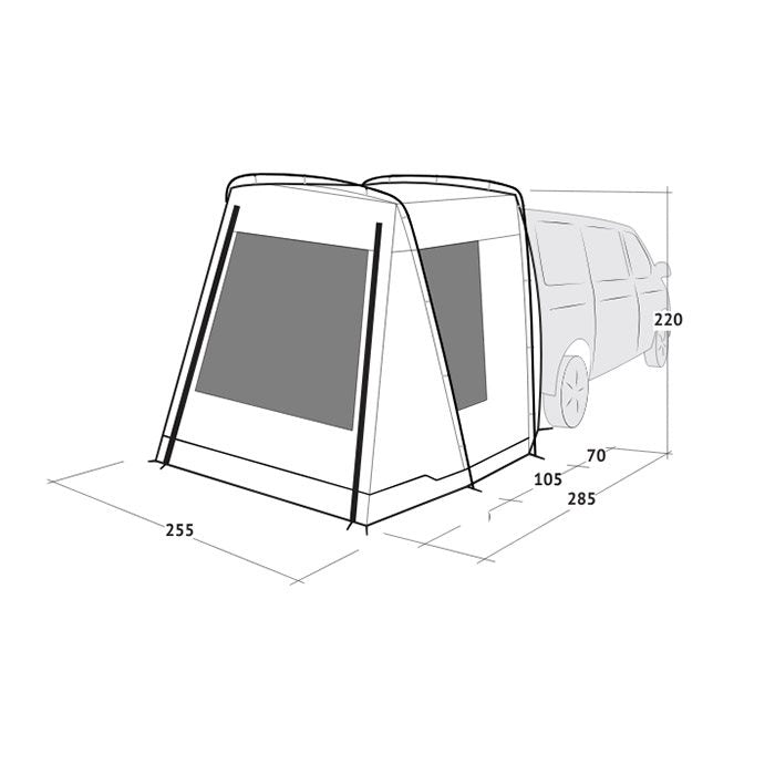 Outwell Biltelt Dunecrest L til familieturen - GreenGoing