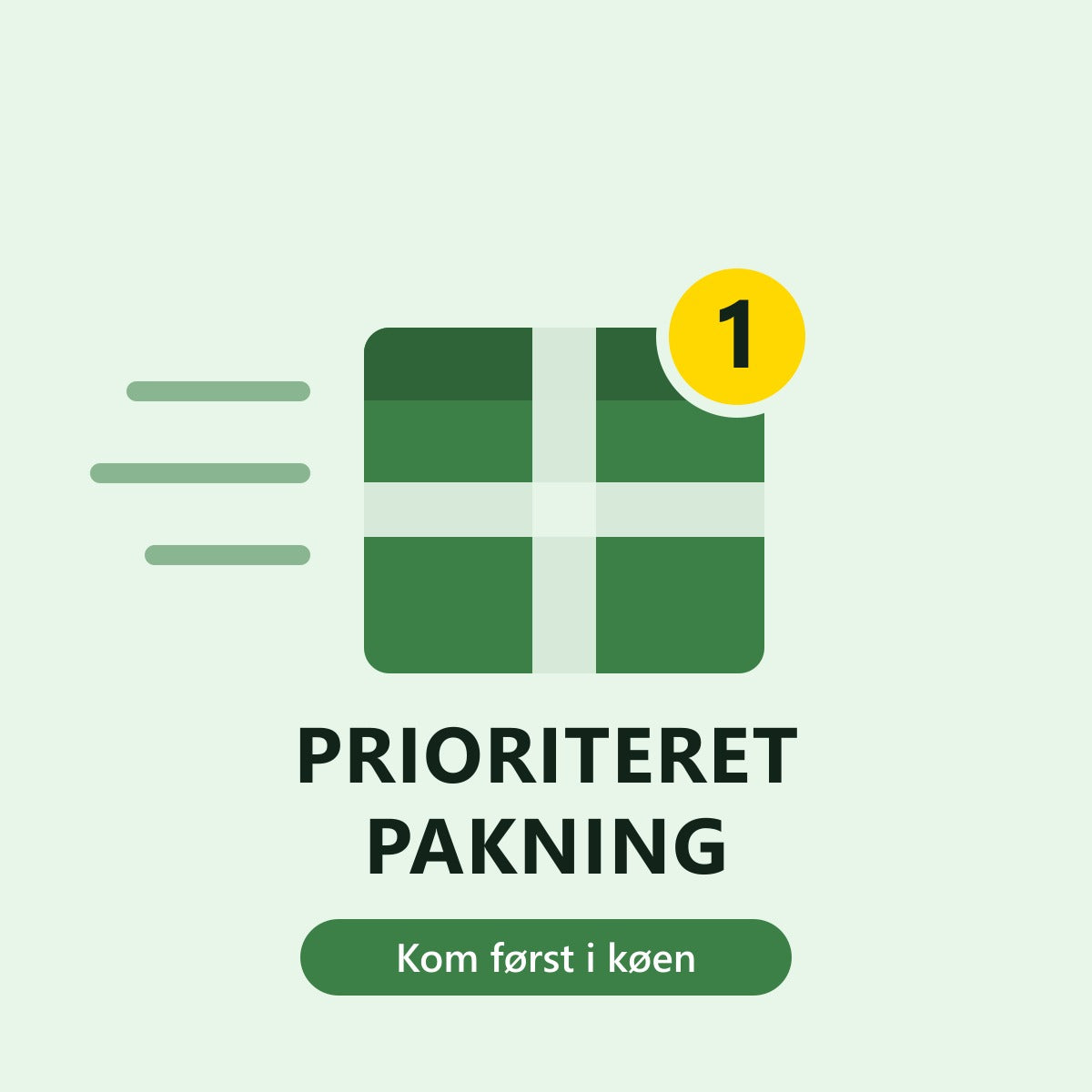 Prioriteret Pakning - din ordre pakkes først og kommer forrest i køen
