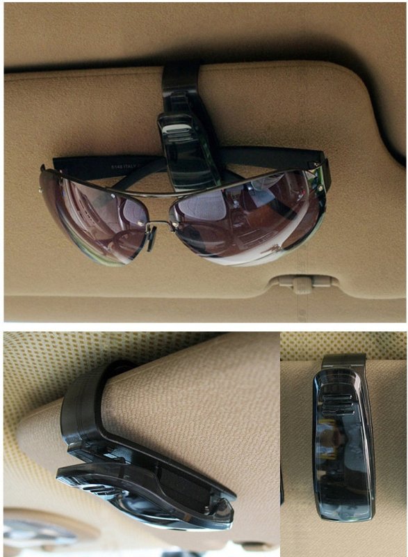 Solbrilleholder til solskærmen (Passer til alle biler) - GreenGoing