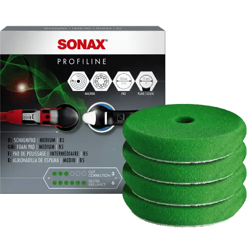 SONAX Profiline Foam Polerskive Grøn 75mm - GreenGoing